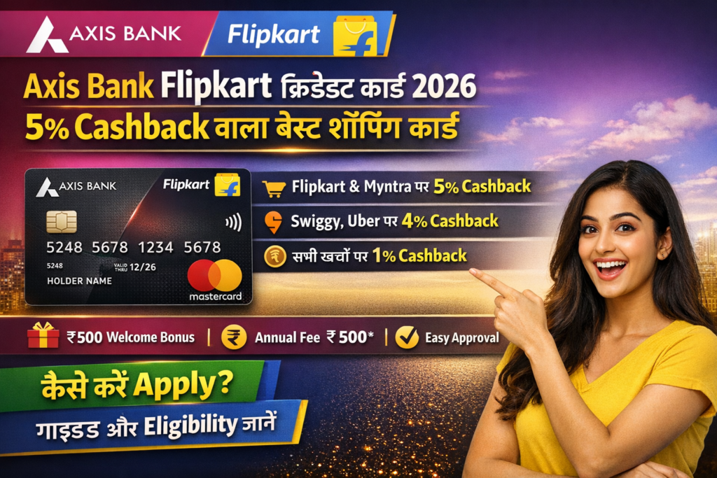 Axis Bank Flipkart Axis Credit Card 2026 5% Cashback वाला Best Online Shopping Card